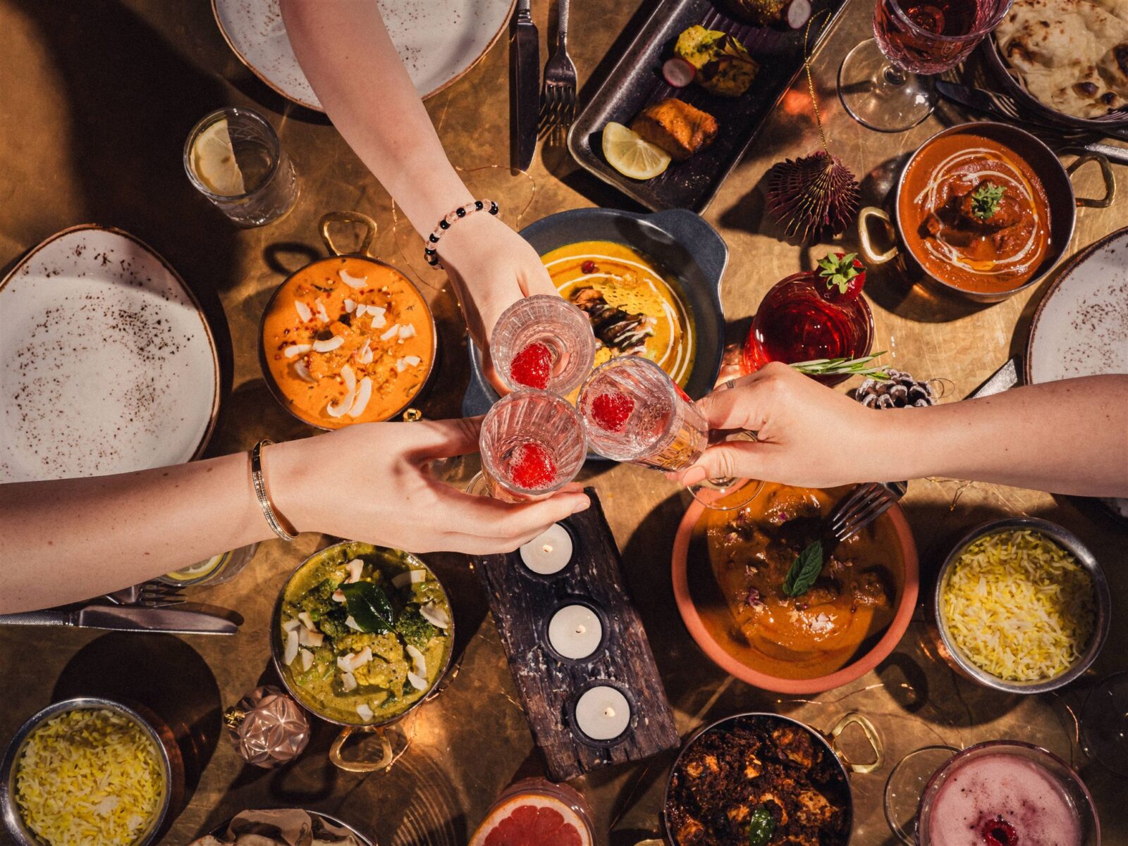 Dabbawal festive Christmas food spread from 2025 special menu at Indian street food restaurant